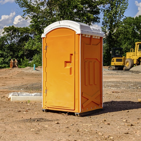 can i customize the exterior of the porta potties with my event logo or branding in Gore Springs